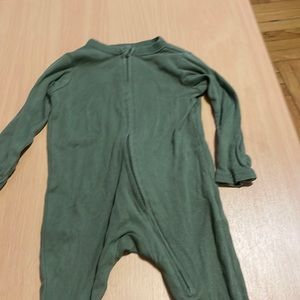 Baby green footed pajamas